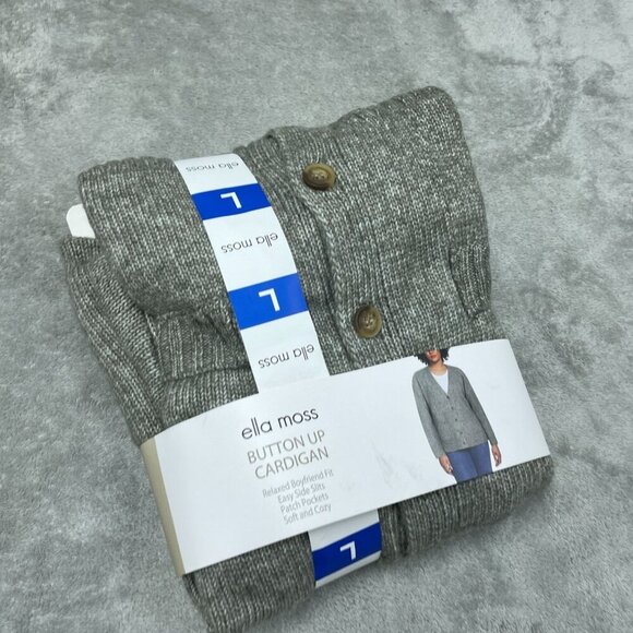 Ella Moss Womens Button-Up Cardigan In Green Relaxed  L NWT 6513 - Picture 5 of 7